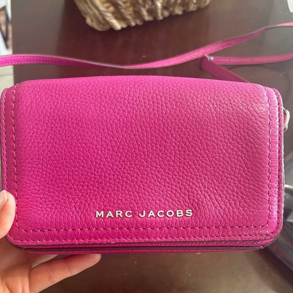 Marc Jacobs Pink Pebbled Leather Compact Crossbody